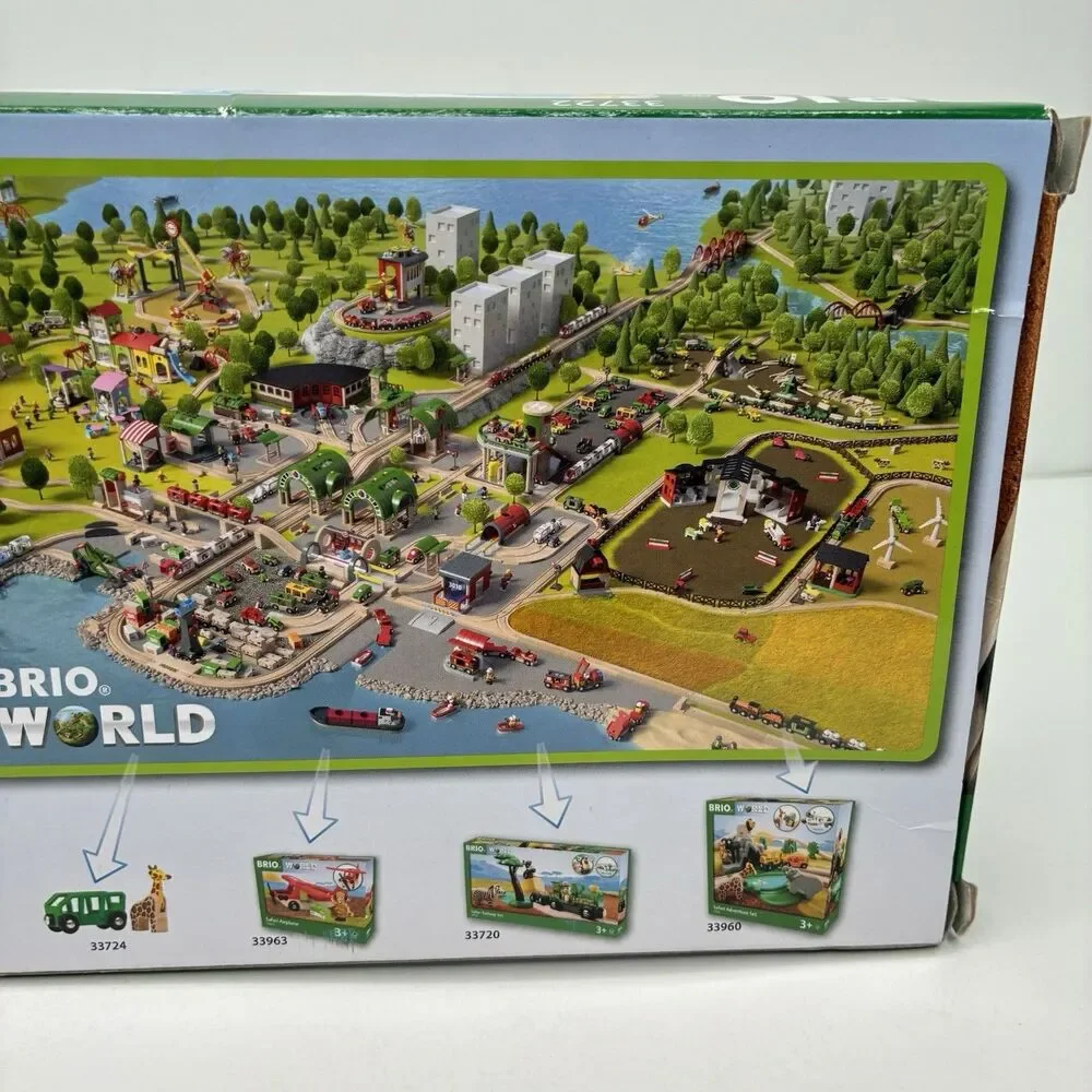 BRIO World 33722 Safari Train Interactive Toy Train Set for Kids Age 3 & Up NIB